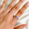 Anillo opalo corazon plata