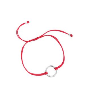 Pulsera karma plata rojo
