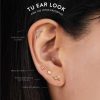 Piercing libelula amarillo cristal