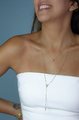 Cadena solitario con borde