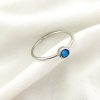Anillo punto de luz opalo plata
