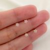 Aretes star petit cristal blanco