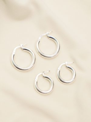 Argollas huggies plata