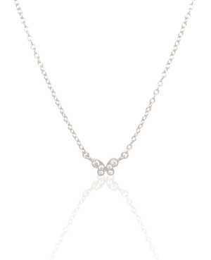 Cadena mariposa tiny cristal plata