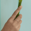 Anillo corazon chispa blanca
