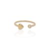 Anillo corazon chispa blanca