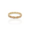 Anillo medio rivier flores diamantes