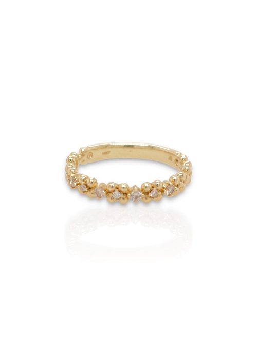 Anillo medio rivier flores Anillo medio rivier flores diamantes