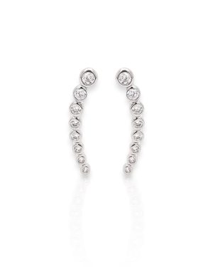 Aretes trepadores bezel