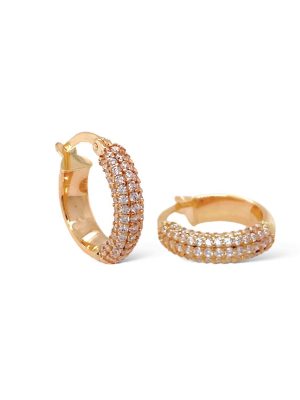 Argollas pave oro