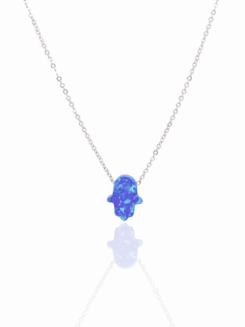 Cadena hamsa opalo plata Cadena opalo hamsa plata