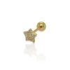 Piercing estrella cristal dorado