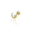 Piercing luna punto cristal