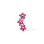 Piercing Trio de flores Fucsia 8 mm