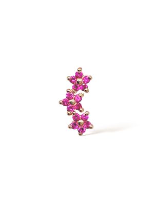Piercing Trio de flores Fucsia 8 mm