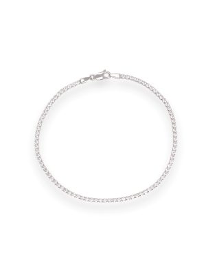 Pulsera tennis oro blanco