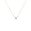 Cadena solitario bezel diamante oro 18k