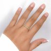 Anillo medio rivier flores diamantes