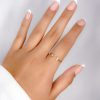 Anillo corazon chispa blanca