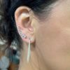 Aretes trepadores bezel