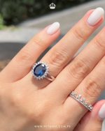 Anillo Diana azul oval - Imagen 2