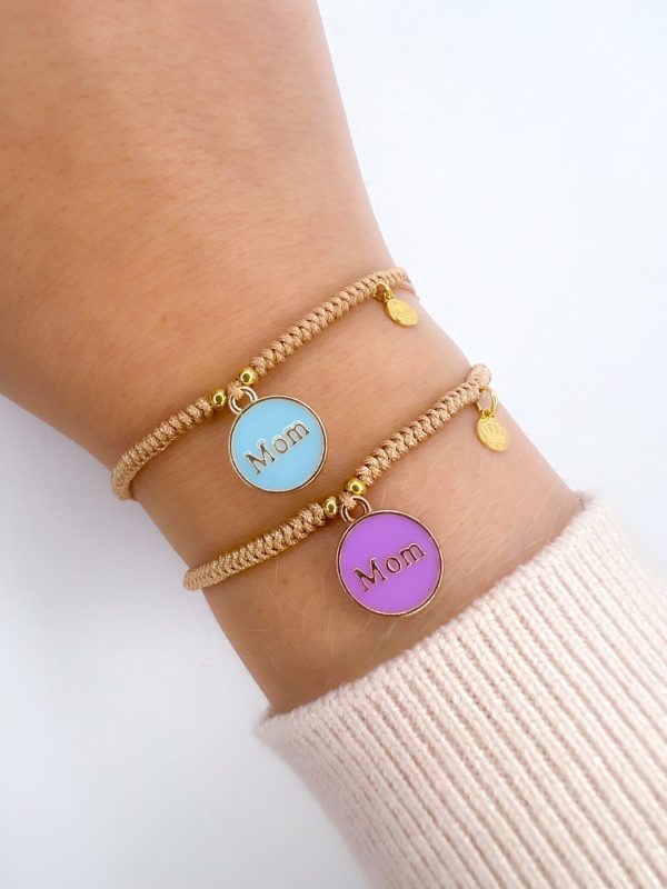 Pulsera Mom colgante celeste - Imagen 2