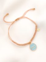 Pulsera Mom colgante celeste