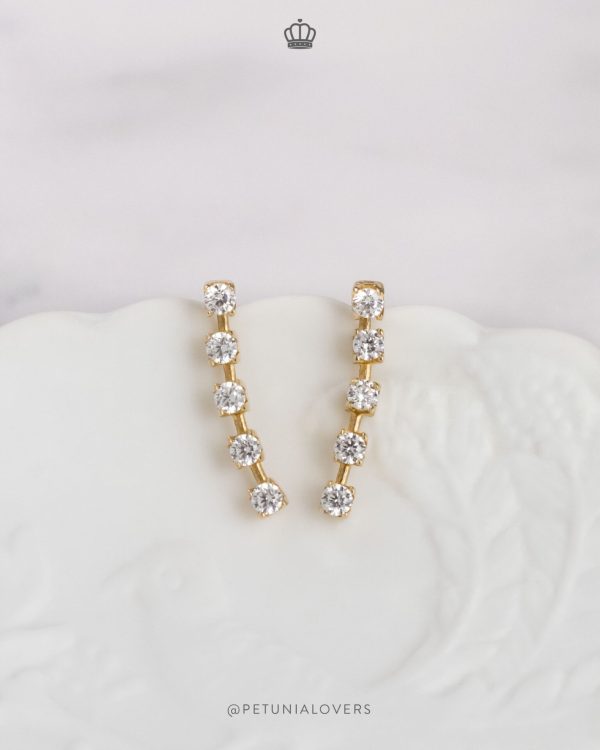 Aretes trepadores cristal - Imagen 3