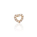 Piercing corazon calado cristal