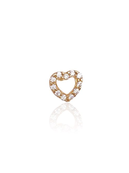 Piercing corazon calado cristal 7mm