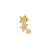 Piercing estrella cristal plana