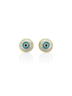 Aretes ojo enamel circular