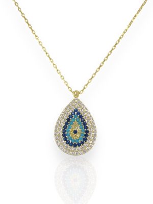 Cadena mandala gota turquesa