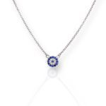 Cadena ojo cristal plata 6mm