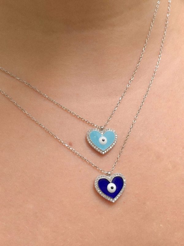 Cadena ojo corazon azul - Imagen 2