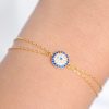 Pulsera ojo cristal doble