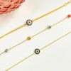 Pulsera ojo cristal doble