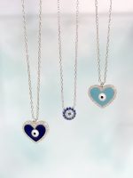 Cadena ojo corazon turquesa - Imagen 4