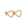 Aretes corazon calado cristal