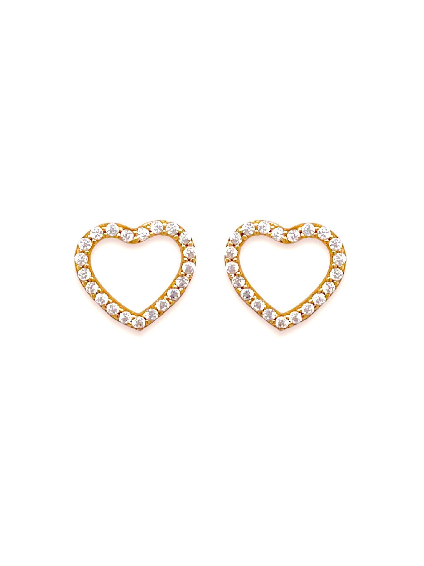 Aretes corazon cristal