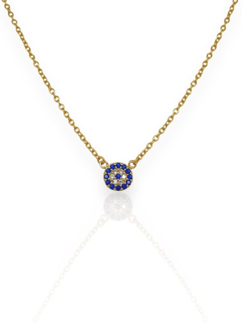 Cadena ojo cristal azul 6mm (1) Cadena ojo turco cristal 6mm