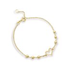 Pulsera corazon disco oro