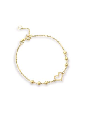 Pulsera corazon disco oro