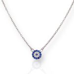 Cadena ojo cristal plata 6mm