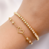 Pulsera corazon disco oro