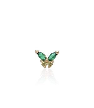 Piercing mariposa verde - blanco