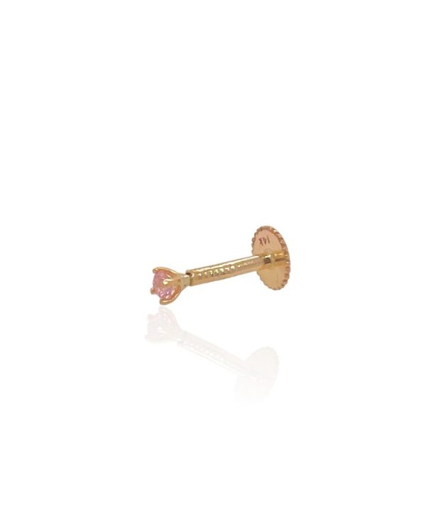 Piercing chispa rosa
