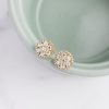 Aretes Boton Cristal