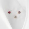 Arete star petit fucsia