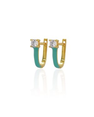 Argollas Enamel verde